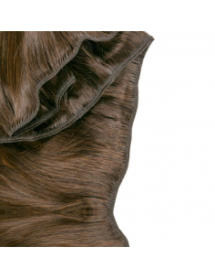 Extensiones de cortina de pelo natural liso 63 cm - castaño avellana 2