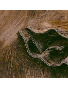 Extensiones de cortina de pelo natural liso 63 cm - castaño claro 2