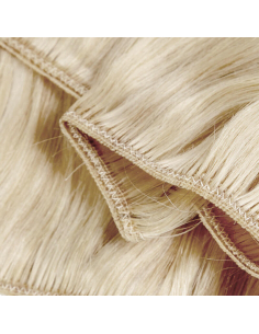 Extensiones de cortina de pelo natural liso 63 cm - rubio platino 2