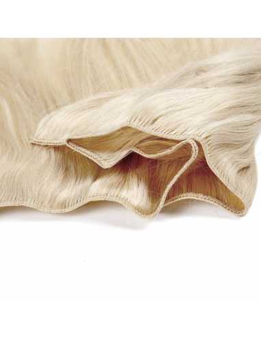Extensiones de cortina de pelo natural liso 63 cm - rubio platino