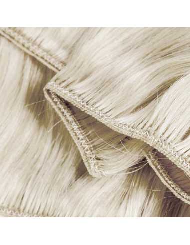 Extensiones de cortina de pelo natural liso 63 cm - rubio polar