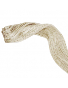 Extensiones de cortina de pelo natural liso 63 cm - rubio polar