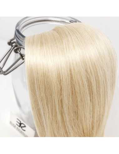 Extensiones de cortina de pelo natural liso 63 cm - rubio platino