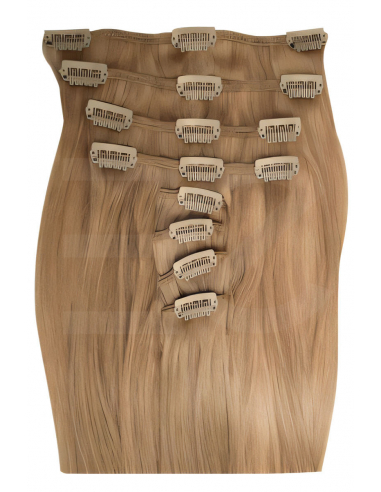 Extensiones de clip de pelo liso 63 cm - rubio dorado