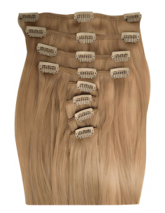Extensiones de clip de pelo liso 73 cm - rubio dorado